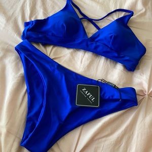 Zaful blue bathing suit